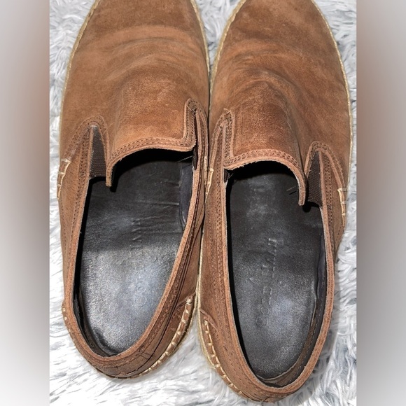 COLE HAAN Mens 9.5 M Brown Leather Jute Rope Casual Slip-On Loafers
